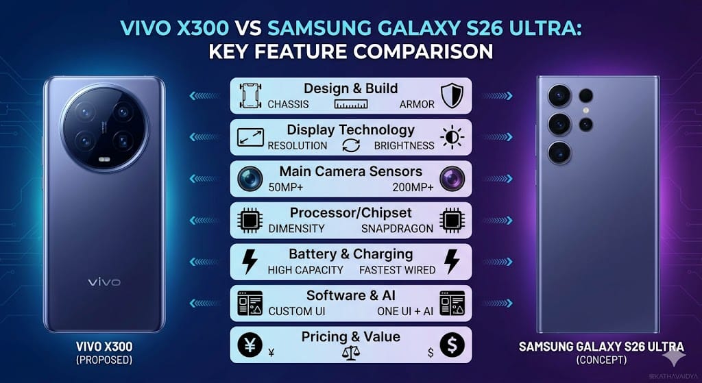 Vivo X300 vs Samsung Galaxy S26 Ultra comparison